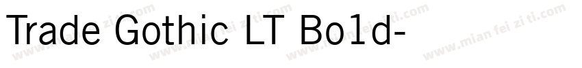 Trade Gothic LT Bo1d字体转换